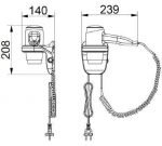 SECADOR DE CABELLO SIMEX | HOTEL LINE 1800W BLANCO/CROMADO - Imagen 2