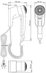 SECADOR DE CABELLO MEDICLINICS  SC0010CS pulsador/negro - Imagen 2