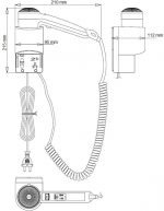 SECADOR DE CABELLO MEDICLINICS SC0030 pulsador/blanco/enchufe afeitar - Imagen 2