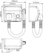 SECADOR DE CABELLO MEDICLINICS SC1088HTCS uso colectivo/pulsador/satinado - Imagen 2