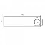 BAJOMOSTRADOR REFRIGERADO INFRICO 4 PUERTAS CON FREGADERO BMGN2450F - Imagen 2