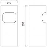 PAPELERA CENICERO SIMEX 12L ACERO Brillante - Imagen 3