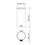 PAPELERA PEDAL SIMEX 30L ACERO INOX. Brillante - Imagen 2