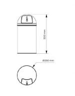 PAPELERA PUSH SIMEX 18L ACERO INOX. Brillante - Imagen 2