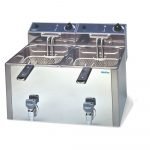 FREIDORA DOBLE ELÉCTRICA CON GRIFO 10+10L INFRICO FR1010LG
