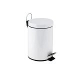 PAPELERA PEDAL SIMEX 12L ACERO Epoxi Blanco