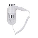 SECADOR DE CABELLO SIMEX | HOTEL LINE 1600W BLANCO CROMADO CON ENCHUFE PARA AFEITADORA