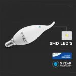 BOMBILLA DE LED CHIP DE SAMSUNG 5.5W PLÁSTICO E14 VELA 6400K - Imagen 3
