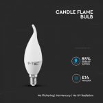 BOMBILLA DE LED CHIP DE SAMSUNG 5.5W PLÁSTICO E14 VELA 6400K - Imagen 4