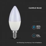 BOMBILLA DE LED CHIP SAMSUNG 7W E14 PLÁSTICO VELA 4000K - Imagen 5