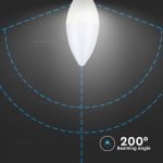 BOMBILLA DE LED CHIP SAMSUNG 7W E14 PLÁSTICO VELA 4000K - Imagen 6