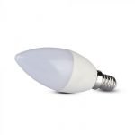 BOMBILLA DE LED CHIP SAMSUNG 7W E14 PLÁSTICO VELA 6400K - Imagen 2