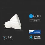 BOMBILLA LED GU10 7W SAMSUNG CHIP - PLÁSTICO SMD CON LENTES 4000K - Imagen 5