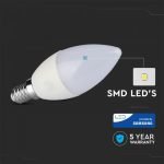 BOMBILLA LED - SAMSUNG CHIP 5.5W E14 PLÁSTICO VELA BLANCO CÁLIDO - Imagen 4