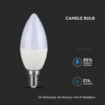 BOMBILLA LED - SAMSUNG CHIP 5.5W E14 PLÁSTICO VELA BLANCO CÁLIDO - Imagen 5