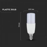 BOMBILLA LED - SAMSUNG CHIP 8W E14 T37 PLÁSTICO 3000K - Imagen 3