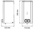 DOSIFICADOR DE JABÓN LÍQUIDO 1,5L ACERO INOX SATINADO MANUAL/PULSADOR MEDICLINICS - Imagen 2