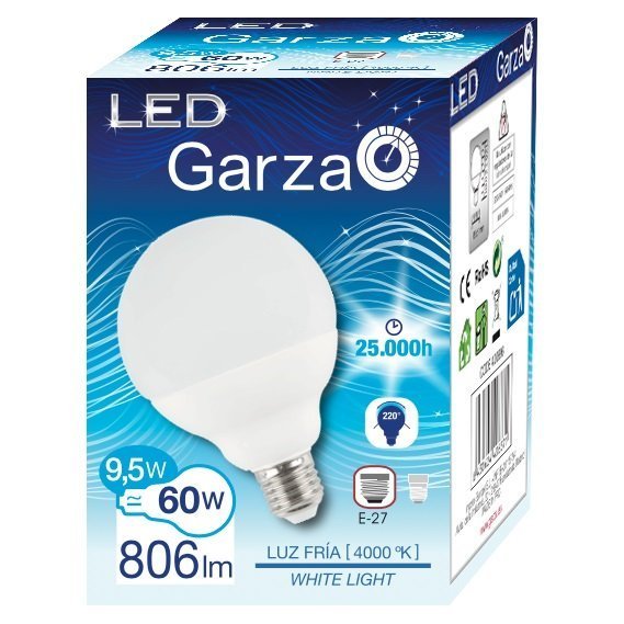 BOMBILLA LED GARZA CON SENSOR MOVIMIENTO 360º 10W E27 240º 806LM 40K CAJA -  Comercial Antonio Béjar