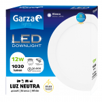 DOWNLIGHT LED GARZA SLIM CIRCULAR BLANCO  ø17 12W 1020LM 40K