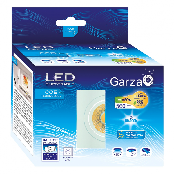 BOMBILLA LED GARZA CON SENSOR MOVIMIENTO 360º 10W E27 240º 806LM 40K CAJA -  Comercial Antonio Béjar