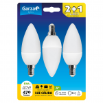 PACK 3 BOMBILLAS LED GARZA VELA  5,5W E14 220º 470LM 30K