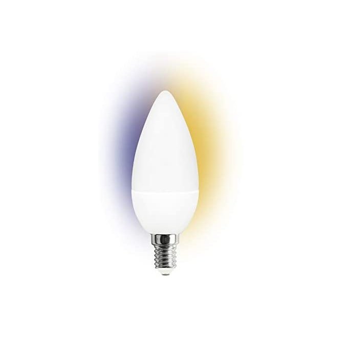 BOMBILLA LED GARZA INTELIGENTE SMART WIFI E14 VELA REGULABLE INTENSIDAD Y  TEMPERATURA - Comercial Antonio Béjar