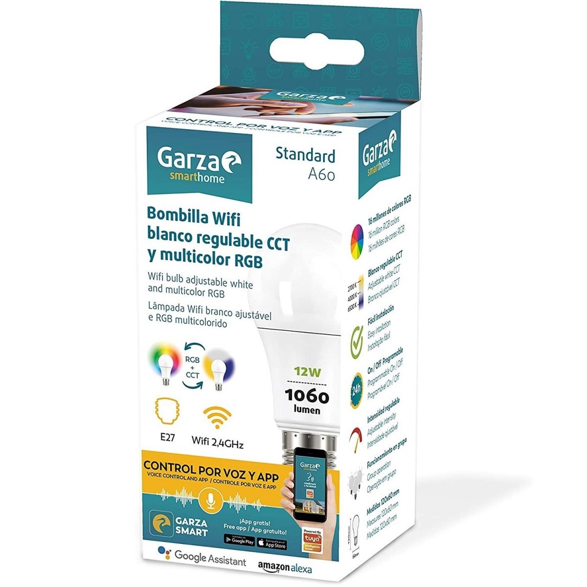 Bombilla Wifi Esférica - E27 Regulable CCT – Garza