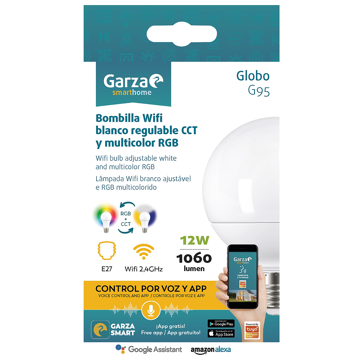 Bombilla Wifi Esférica - E27 Regulable CCT – Garza